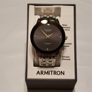 New in box Mens Armitron Diamond Dress Watch